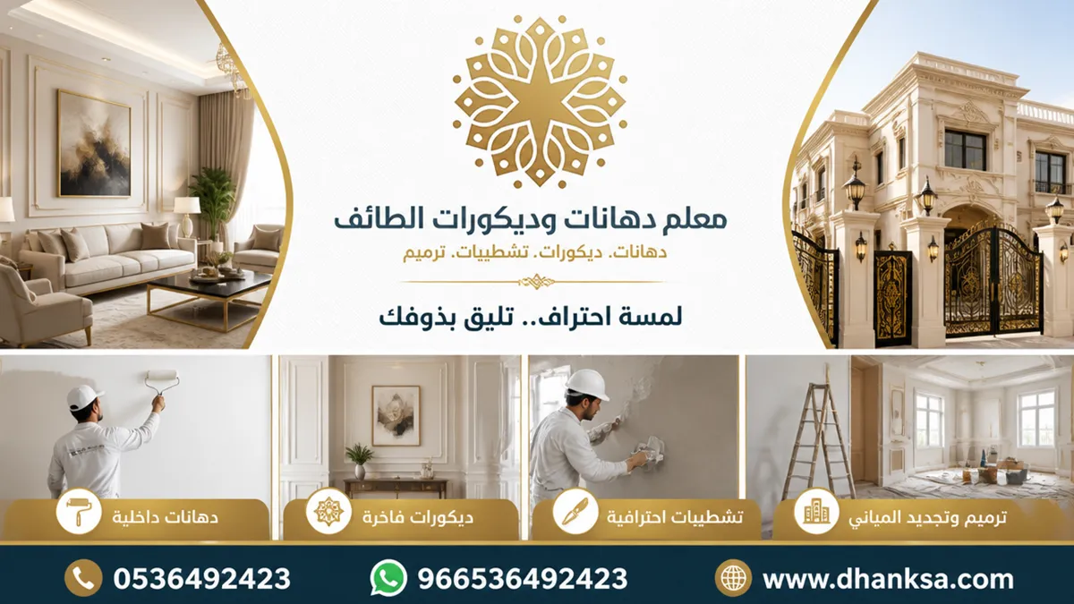 معلم دهانات وديكورات الطائف
